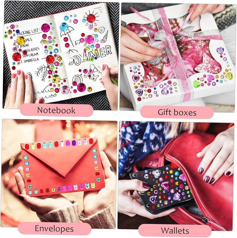 Self Adhesive Sparkle Gem Stickers Rhinestone Glitter Decals For Crafts Nail Art Phone Decoration - Image 4